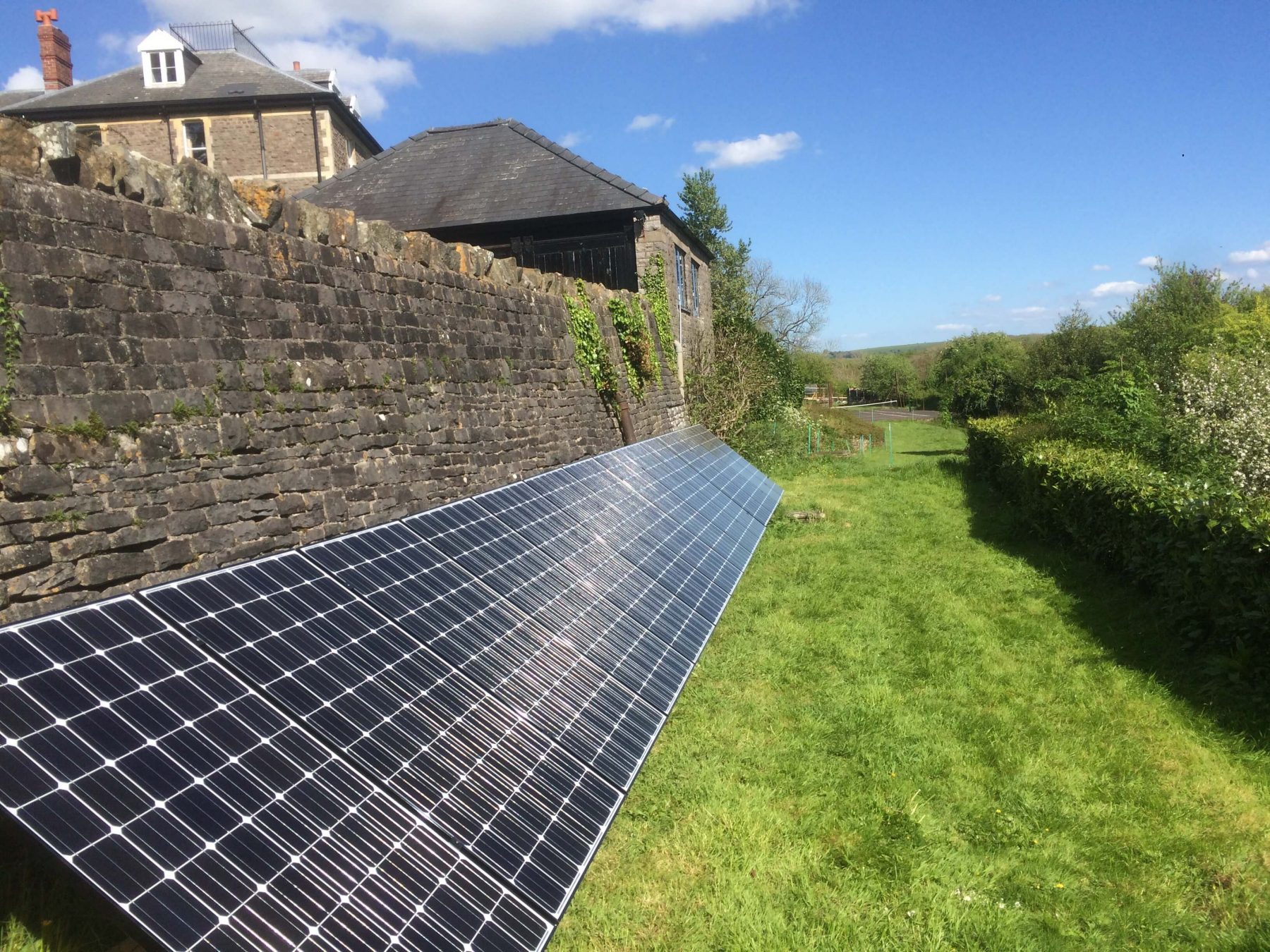 Ground mounted solar PV panels